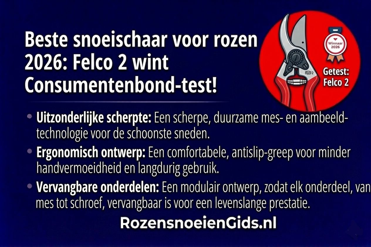 Felco 2 beste snoeischaar voor rozen 2026: test op 100+ stelen met Consumentenbond-topscore