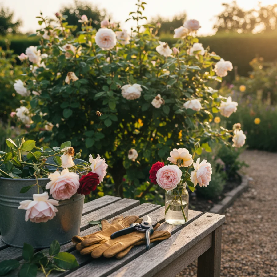 Rozen snoeien zomer