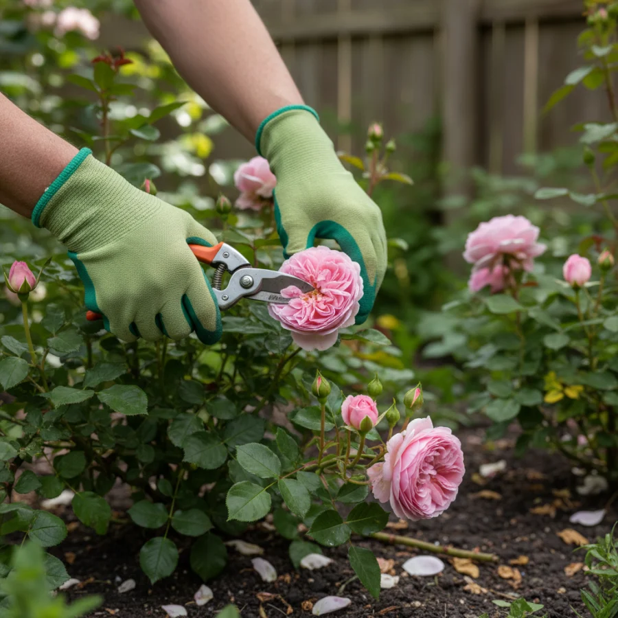 Rozen snoeien zomer